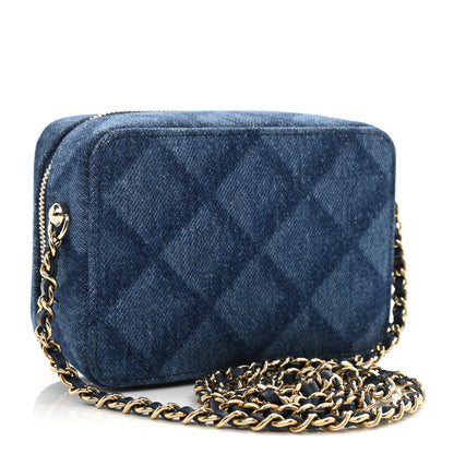Chanel Printed Denim CC Camera Case Blue 3 of 10