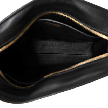 Prada Saffiano Soft Calfskin Bandoliera Bag Fuoco Black 5 of 10