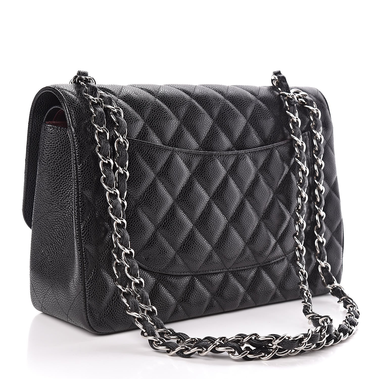 Chanel Caviar Quilted Jumbo Double Flap Black 3 of 10