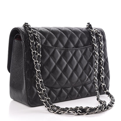 Chanel Caviar Quilted Jumbo Double Flap Black 3 of 10