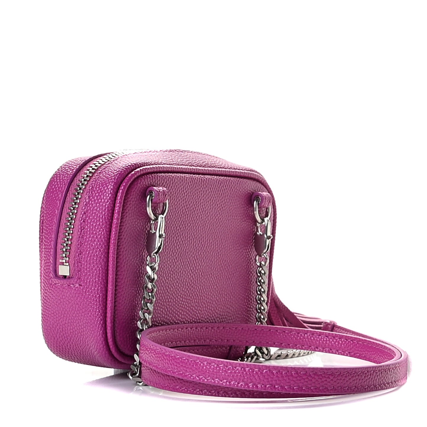 Grain De Poudre Matelasse Monogram Baby Lou Camera Bag Electric Fuxia