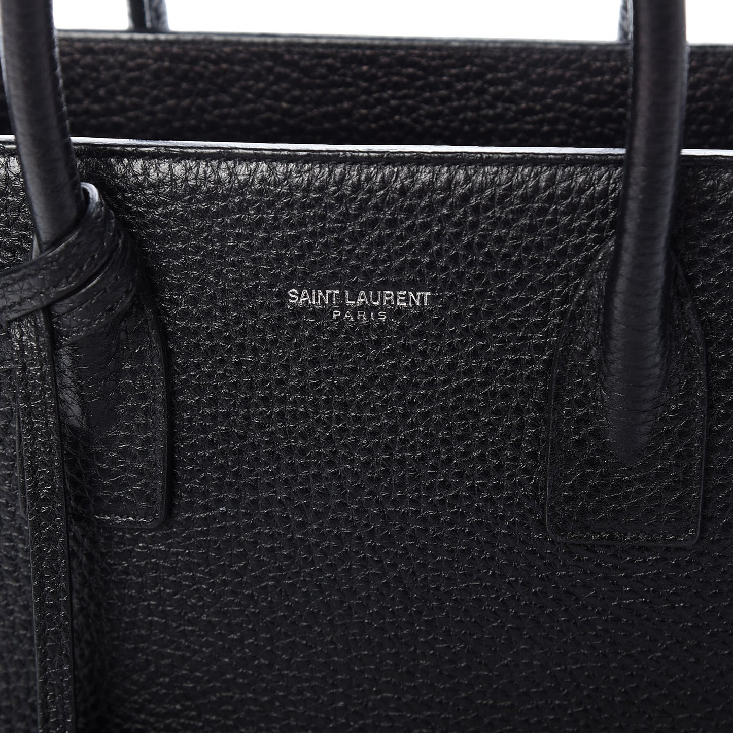 Grained Calfskin Baby Sac De Jour Black