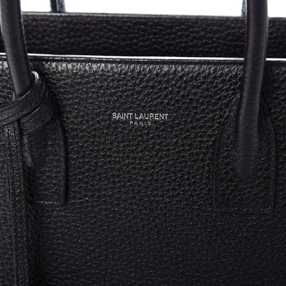 Saint Laurent Grained Calfskin Baby Sac De Jour Black 6 of 14
