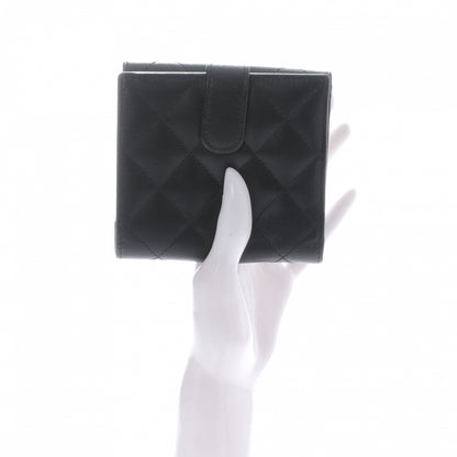 Chanel Calfskin Quilted Cambon Compact Wallet Black 2 of 8