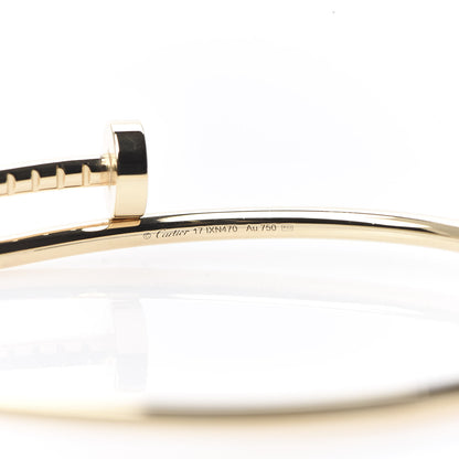 Cartier 18K Yellow Gold Small Juste Un Clou Bracelet 17 4 of 5