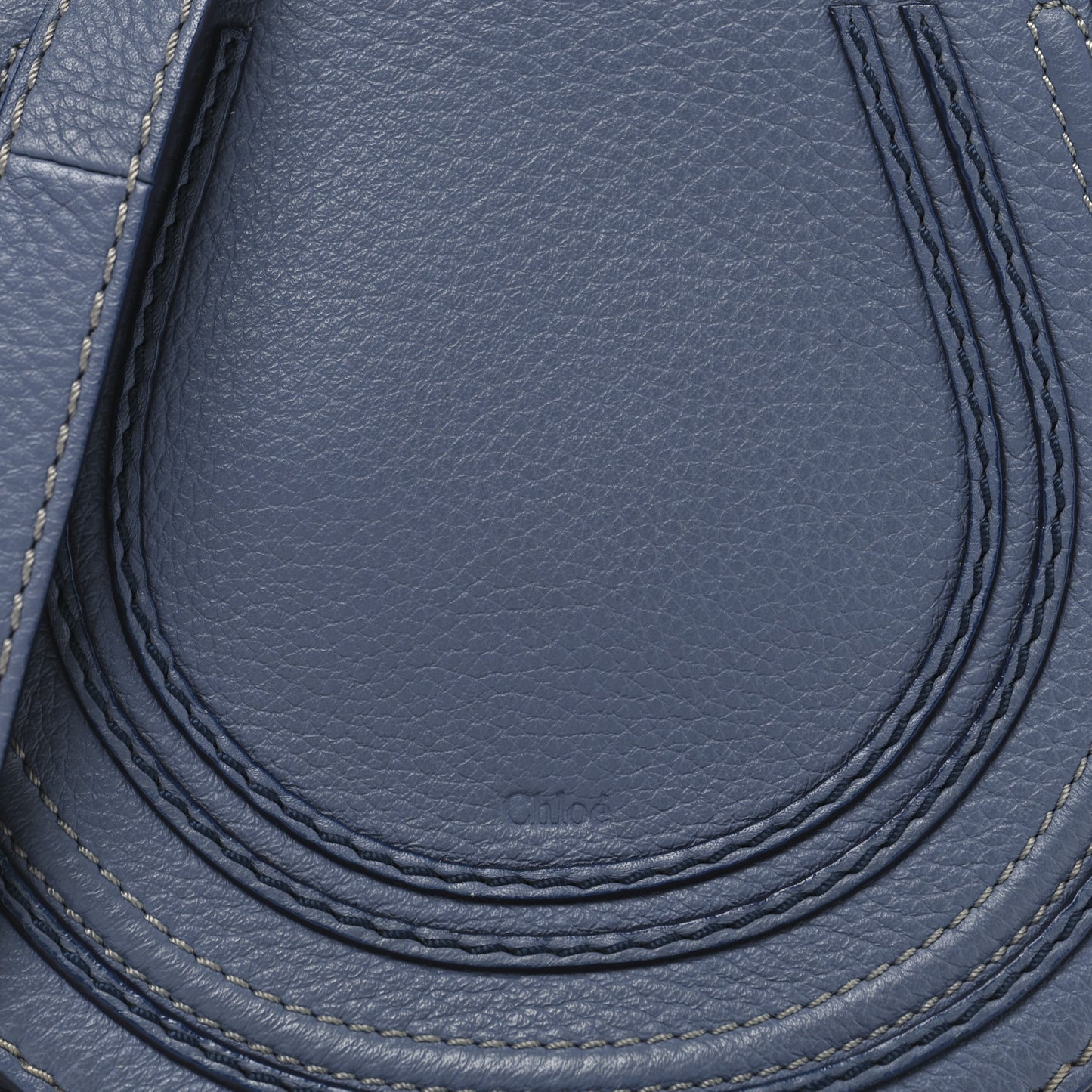 Calfskin Small Marcie Round Crossbody Bag Royal Navy