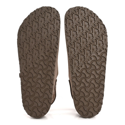 Christian Dior X BIRKENSTOCK Felted Wool Nubuck Calfskin Mens Milano Sandal 45 Brown 6 of 10