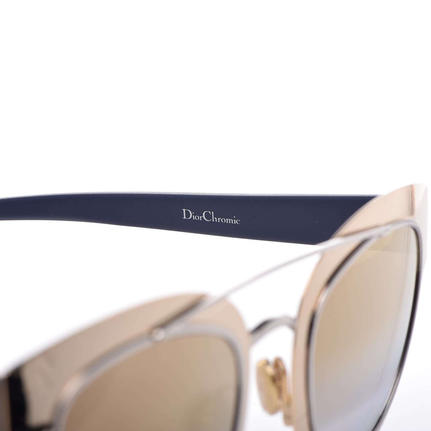 Christian Dior Chromic Sunglasses Gold Blue 6 of 9