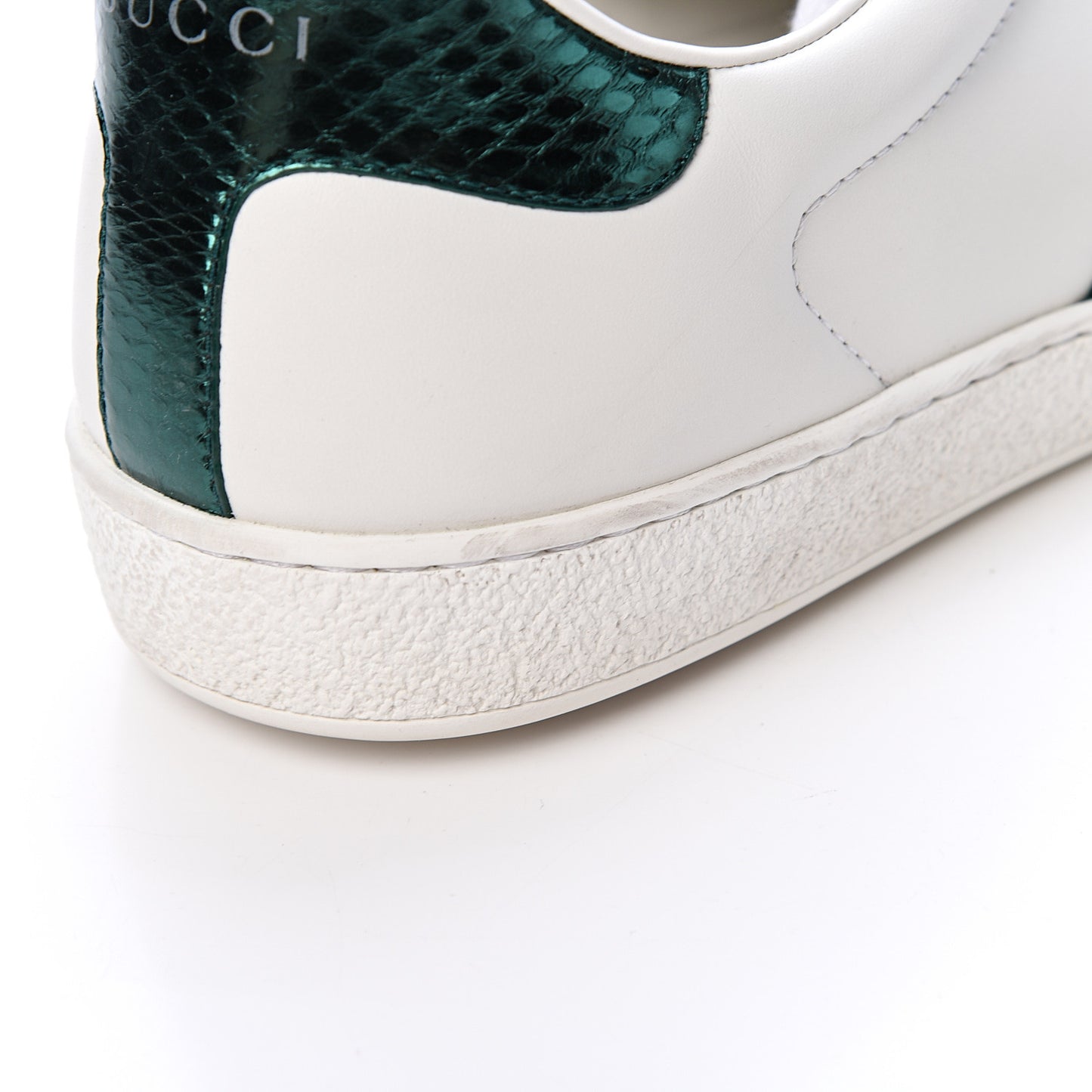 Miro Soft Calfskin Laminated Ayers Web Bee Embroidered Mens Ace Sneakers 8 White Red Flame Green