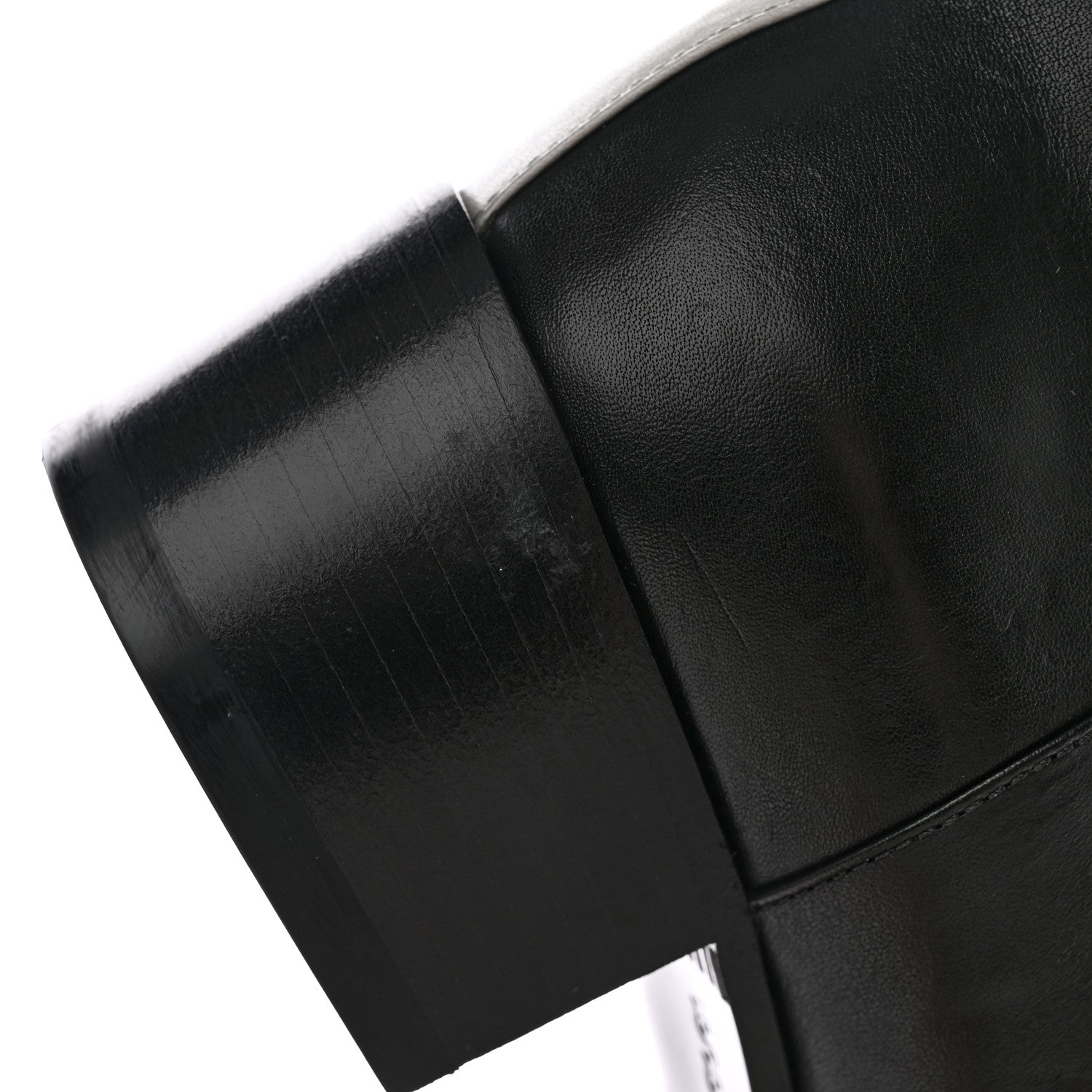 Chanel Calfskin CC Logo Mid Calf Boots Light Grey Black 10 of 19