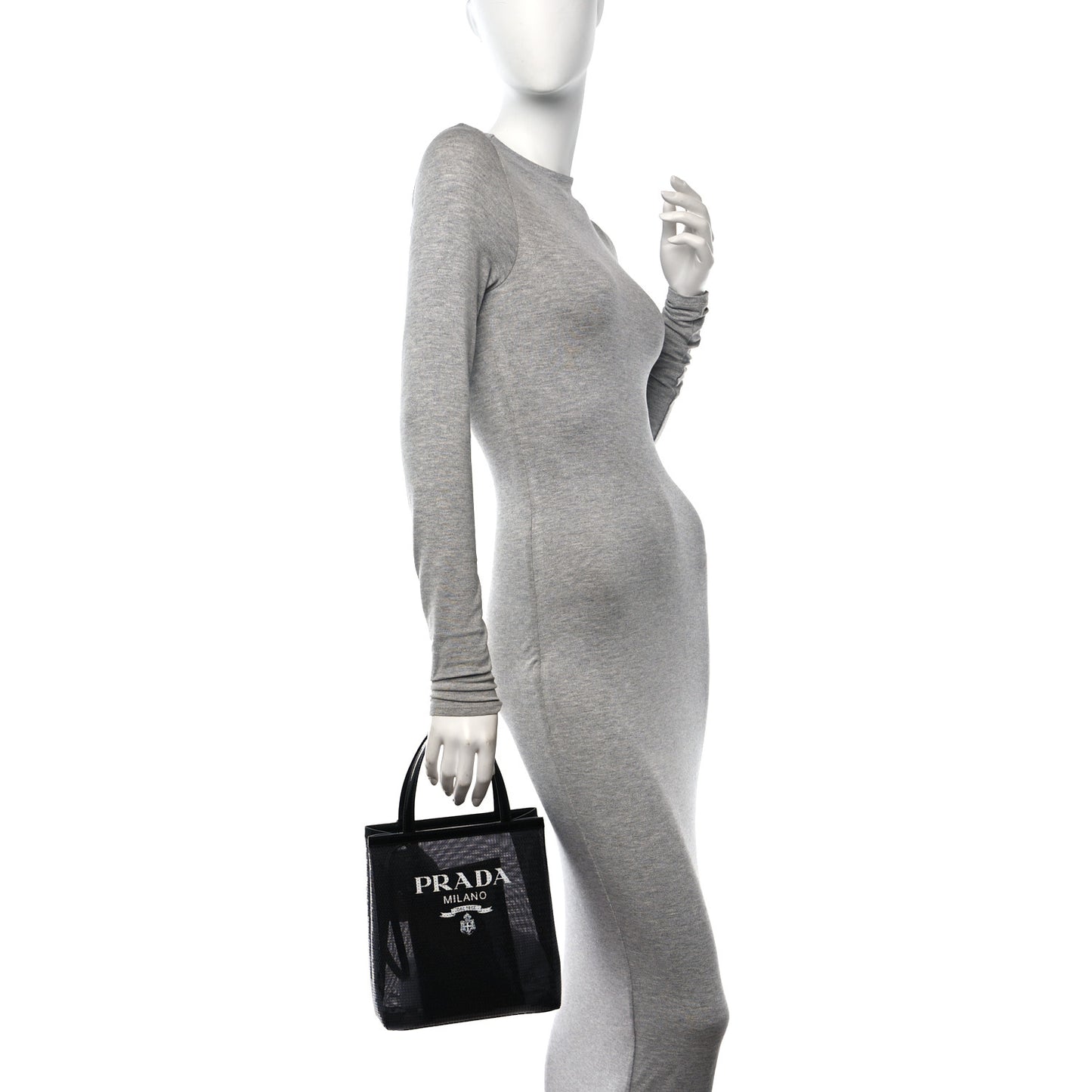 Sequin Rete Paillettes Small Tote Bag Black