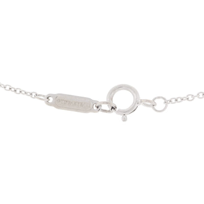 Tiffany 18K White Gold Diamond Mini Metro Horseshoe Pendant Necklace 6 of 6