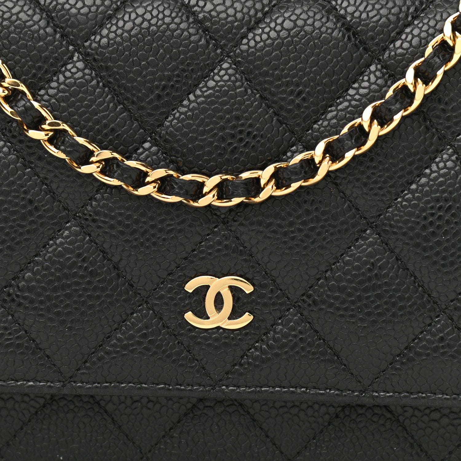 Chanel Caviar Quilted Wallet On Chain WOC Black 9 of 12