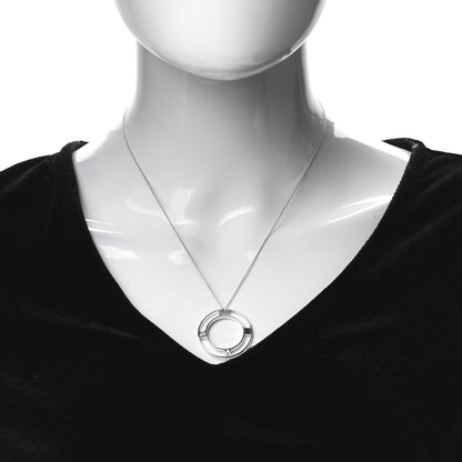 Tiffany Sterling Silver Large Atlas Open Pendant Necklace 2 of 6