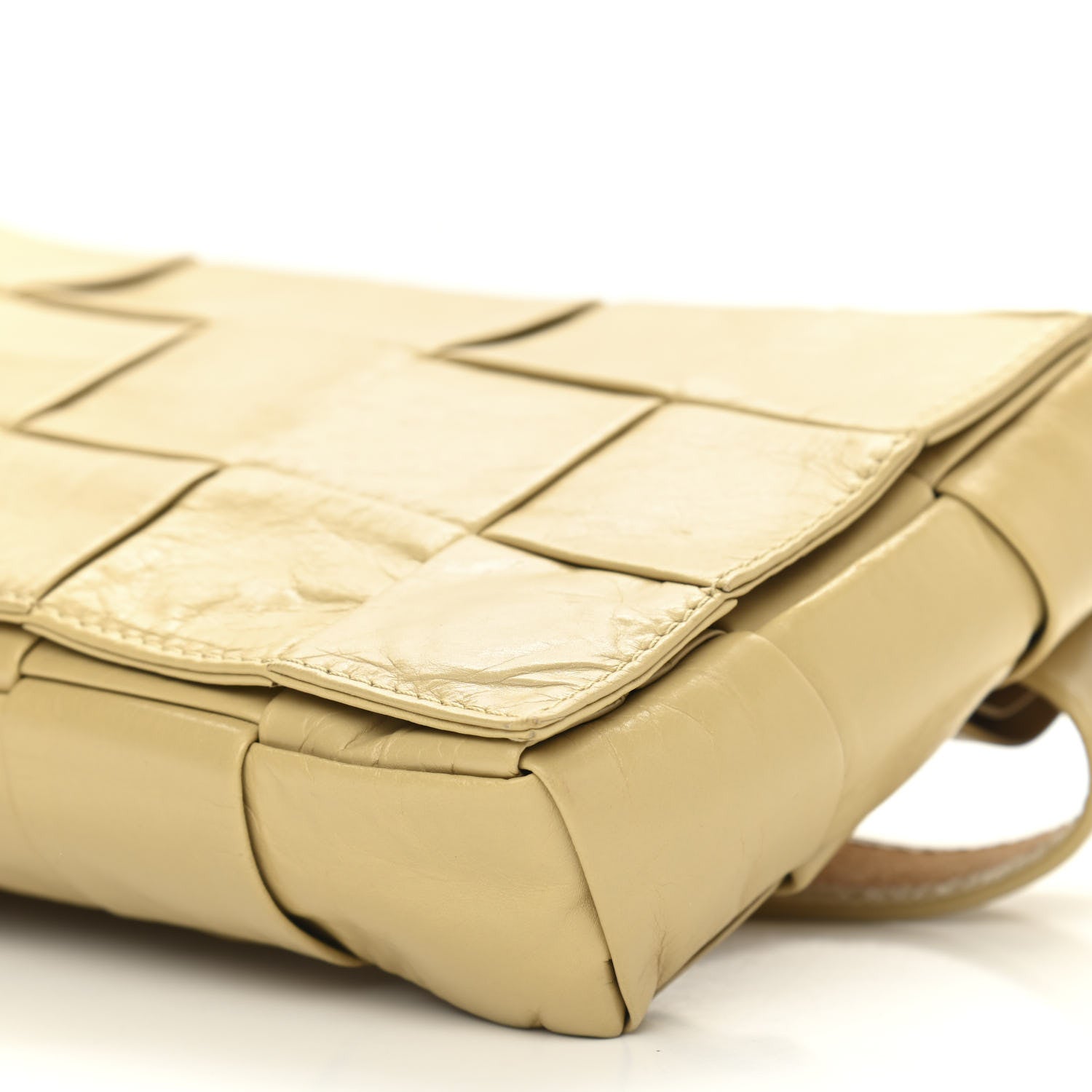 Bottega Veneta Paper Calfskin Intrecciato Stretch Cassette Beige 9 of 9
