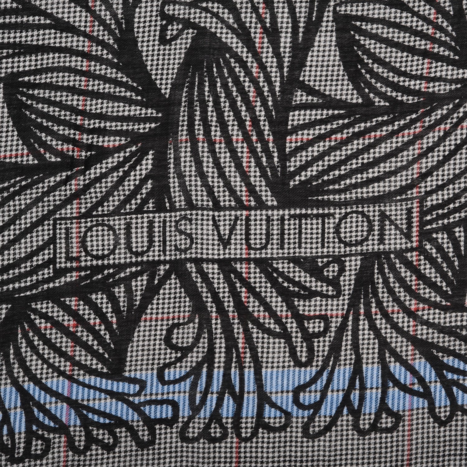 Louis Vuitton Wool Silk Plaid Printed Scarf Multicolor 2 of 3