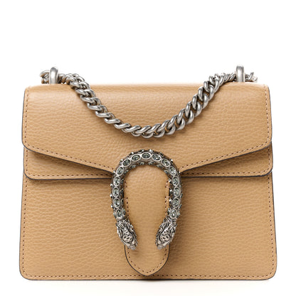 Gucci Dollar Calfskin Crystal Mini Dionysus Shoulder Bag Natural Tan Black Diamond 1 of 11