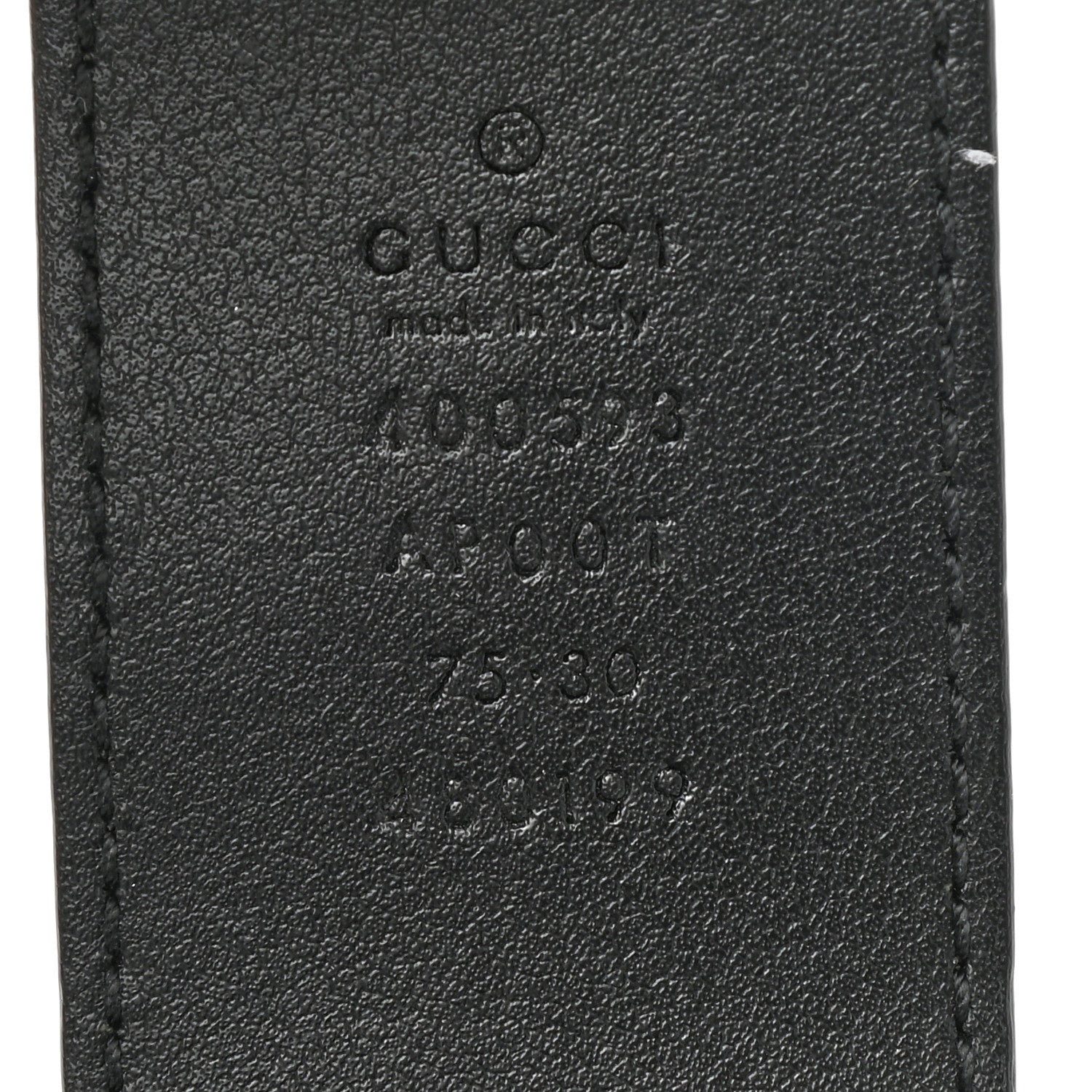 Gucci Calfskin Double G 40mm Belt 75 30 Black 3 of 7