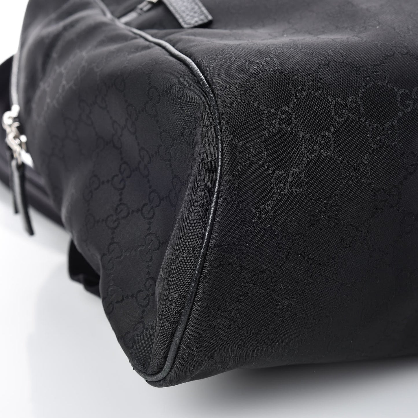 Nylon Monogram Slim Backpack Black