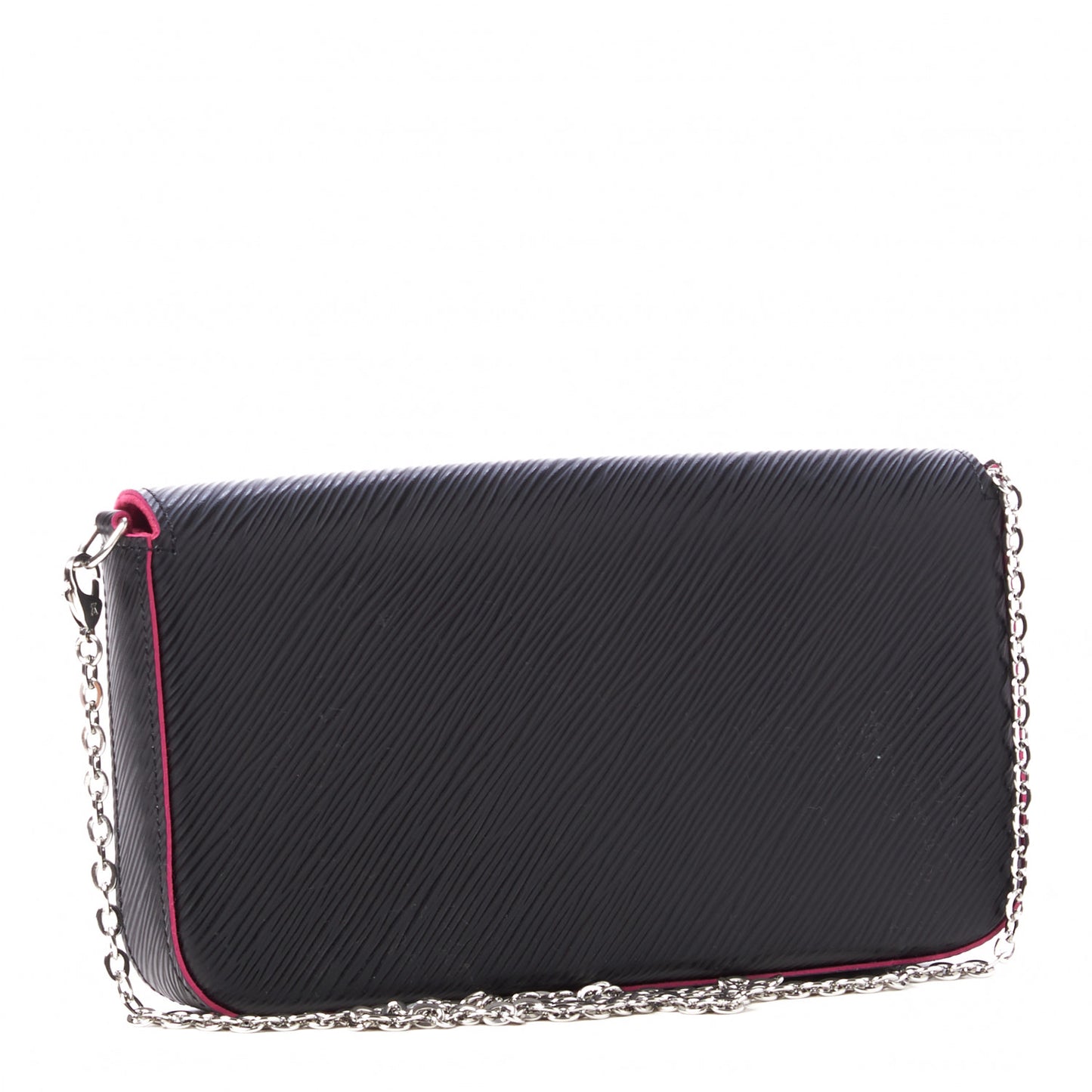 Epi Pochette Felicie Black Hot Pink
