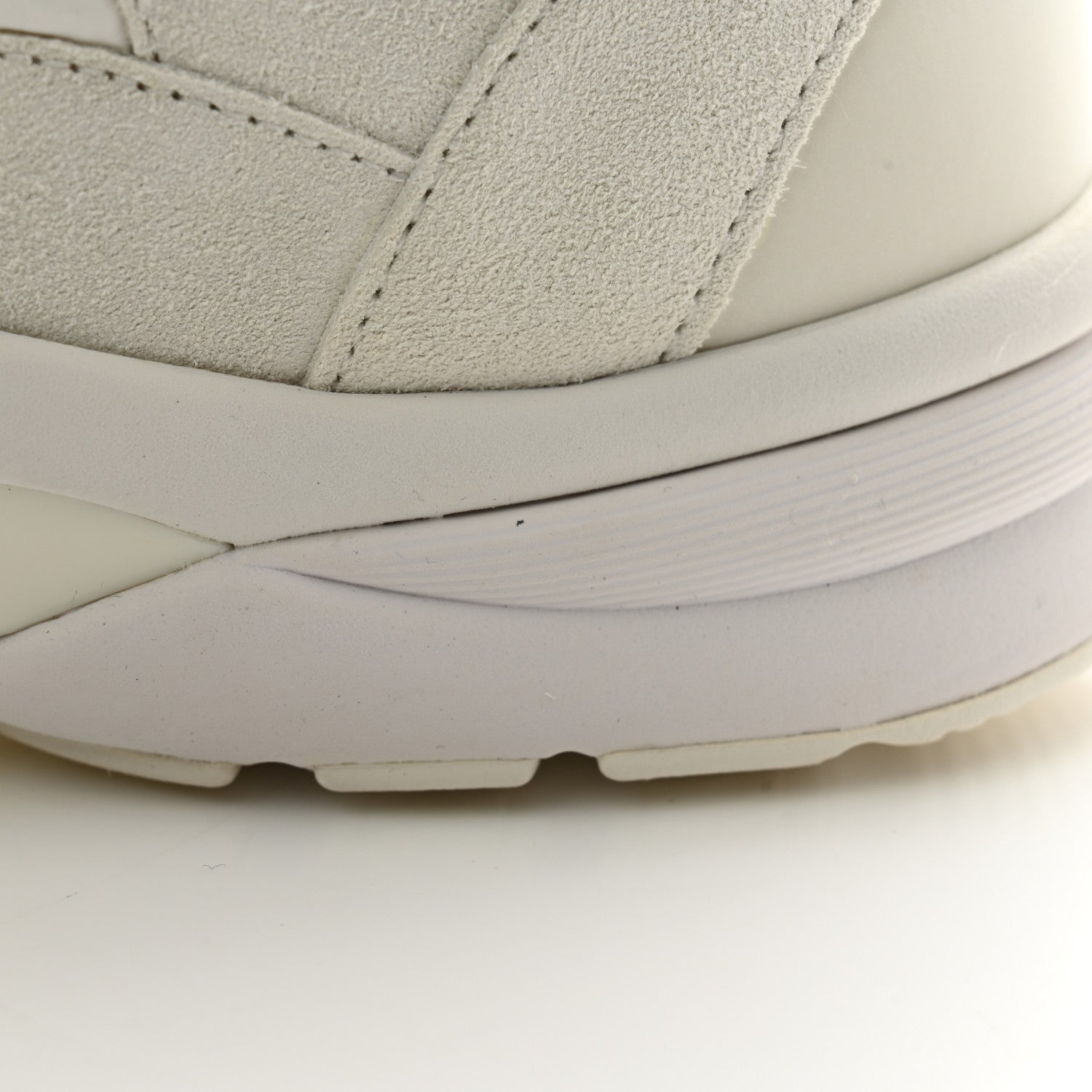 Chanel Nylon Calfskin Suede Fabric CC Sneakers 39.5 White 8 of 10
