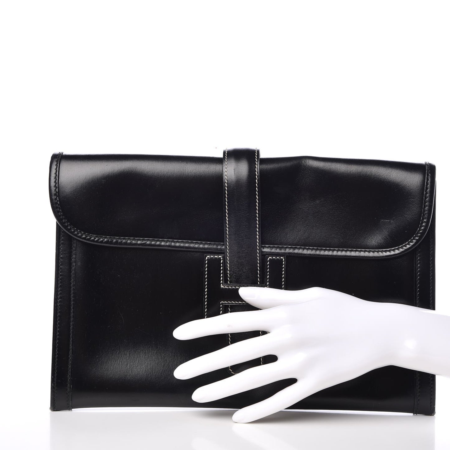 Box Calf Jige PM Clutch Black