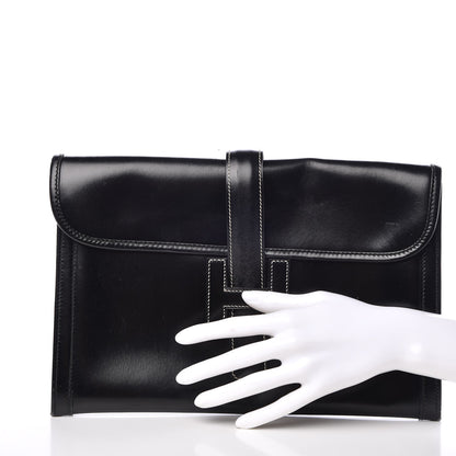 Hermes Box Calf Jige PM Clutch Black 2 of 13
