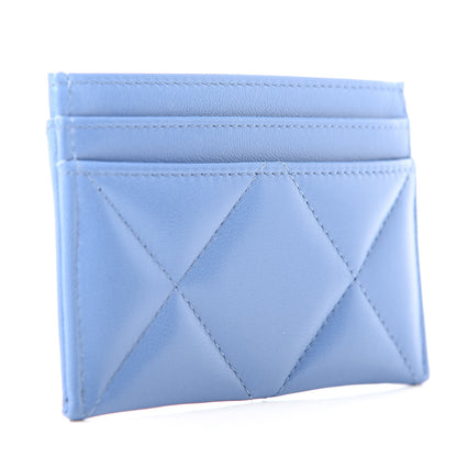 Chanel Lambskin Quilted 19 Card Holder Blue 3 of 9