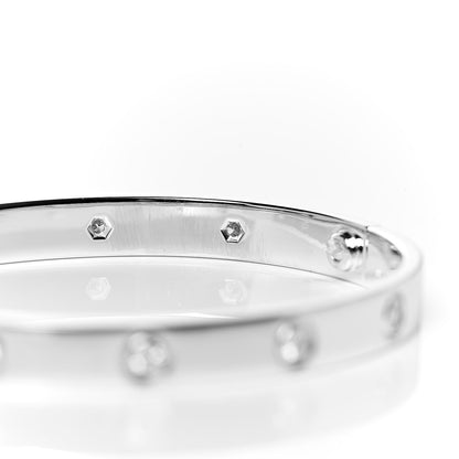 Cartier 18K White Gold 10 Diamond LOVE Bracelet 17 5 of 8