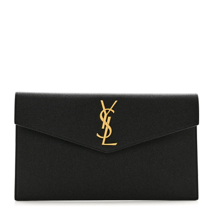 Saint Laurent Grain De Poudre Uptown Pouch Black 1 of 8