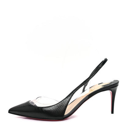 Christian Louboutin Calf Zarli PVC Optisexy 70 Pumps 38 Black 1 of 8