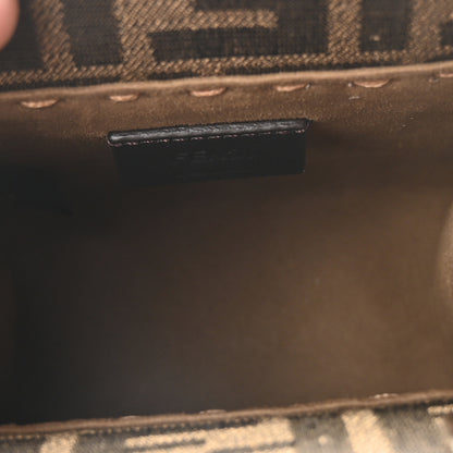 Fendi Fabric Jacquard Vitello King Plexiglass FF 1974 Mini Fendi Sunshine Shopper Tote Tobacco Moro Sand 5 of 10