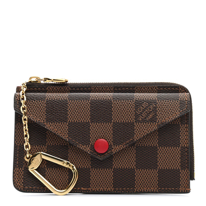 Louis Vuitton Damier Ebene Recto Verso Card Holder Red 1 of 5