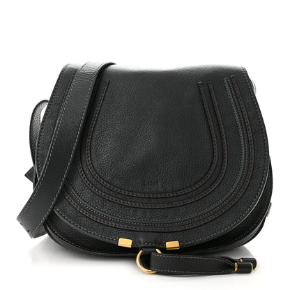 Chloe Calfskin Medium Marcie Round Crossbody Bag Black 1 of 11