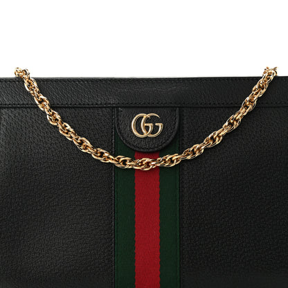 Gucci Calfskin GG Web Small Ophidia Chain Shoulder Bag Black 8 of 10