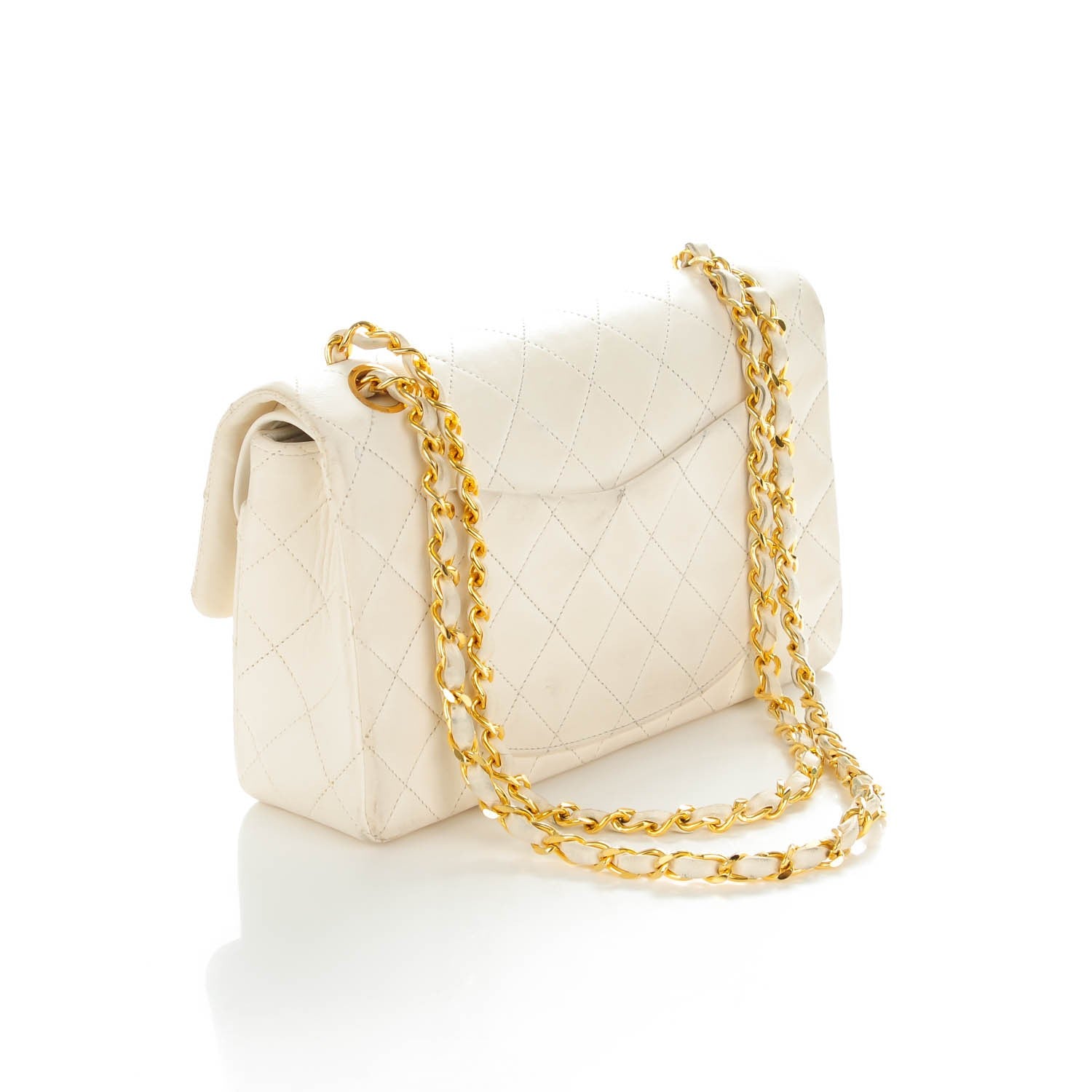 Chanel Lambskin Quilted Small Double Flap White 3 of 15
