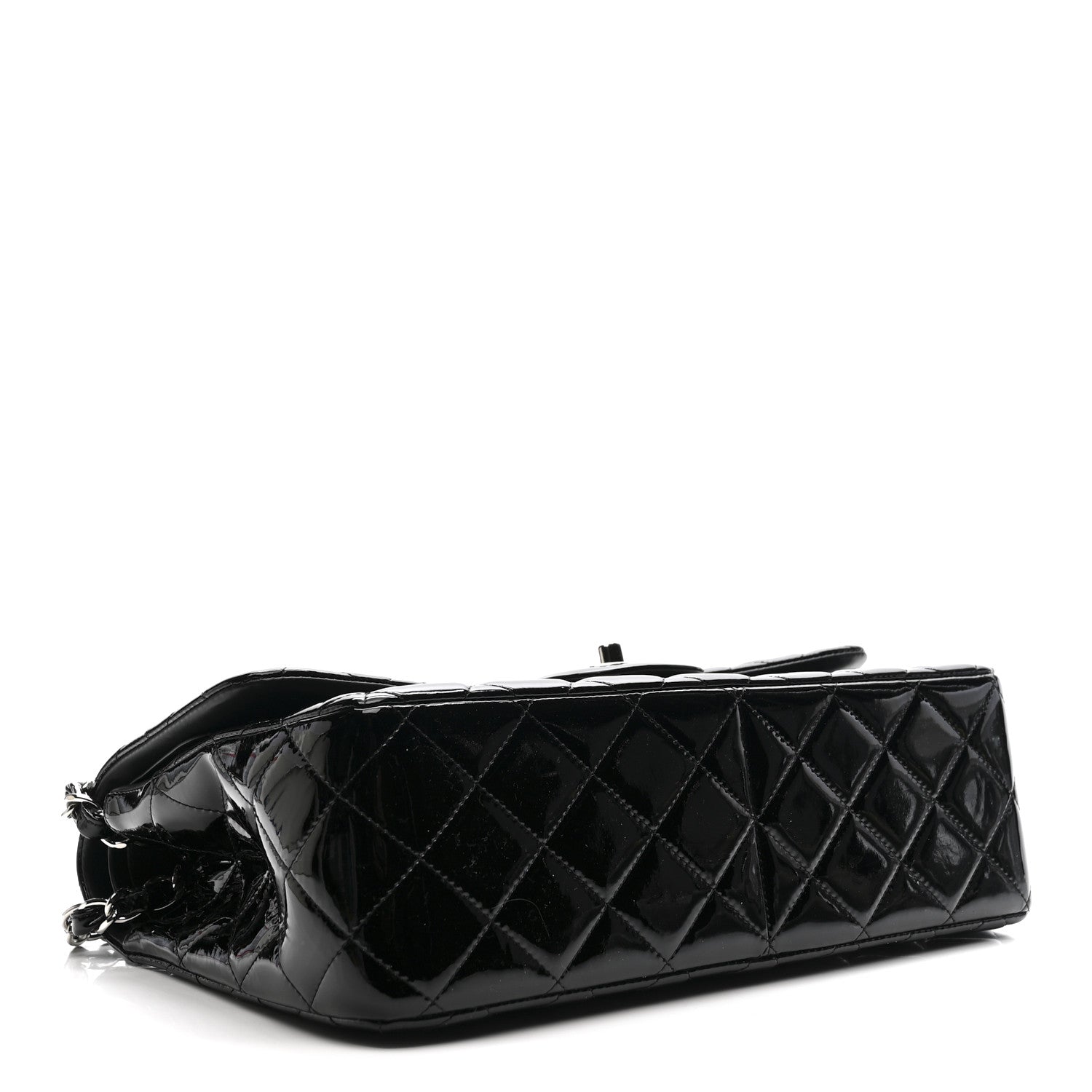 Chanel Patent Quilted Jumbo Double Flap Black 4 of 10