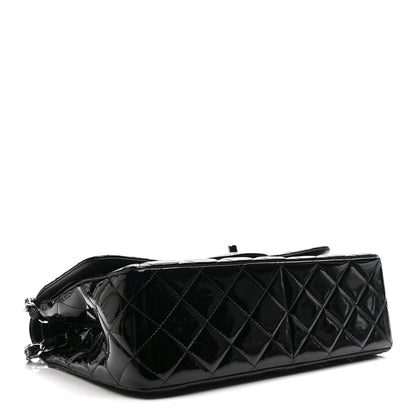 Chanel Patent Quilted Jumbo Double Flap Black 4 of 10
