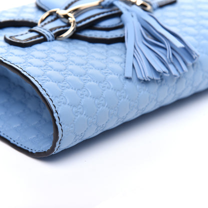 Gucci Soft Microguccissima Mini Emily Chain Shoulder Bag Mineral Blue 6 of 11