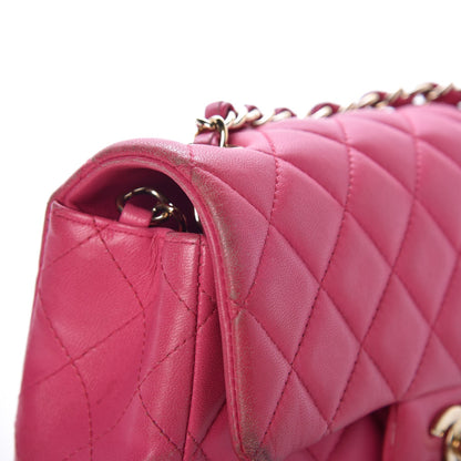 Chanel Lambskin Quilted Mini Rectangular Flap Dark Pink 15 of 21
