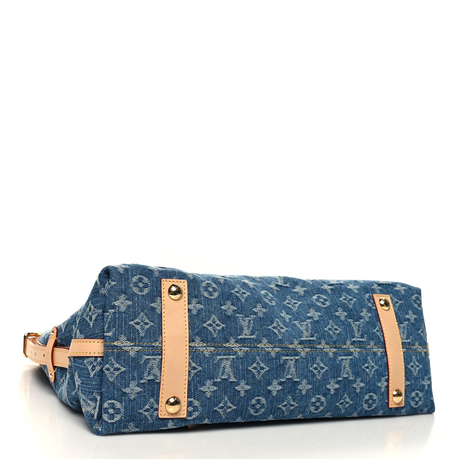 Louis Vuitton Monogram Denim CarryAll MM Blue 5 of 12