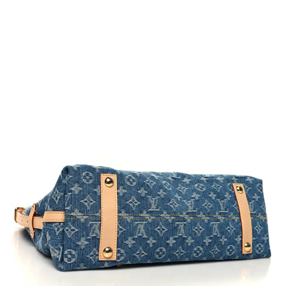 Louis Vuitton Monogram Denim CarryAll MM Blue 5 of 12