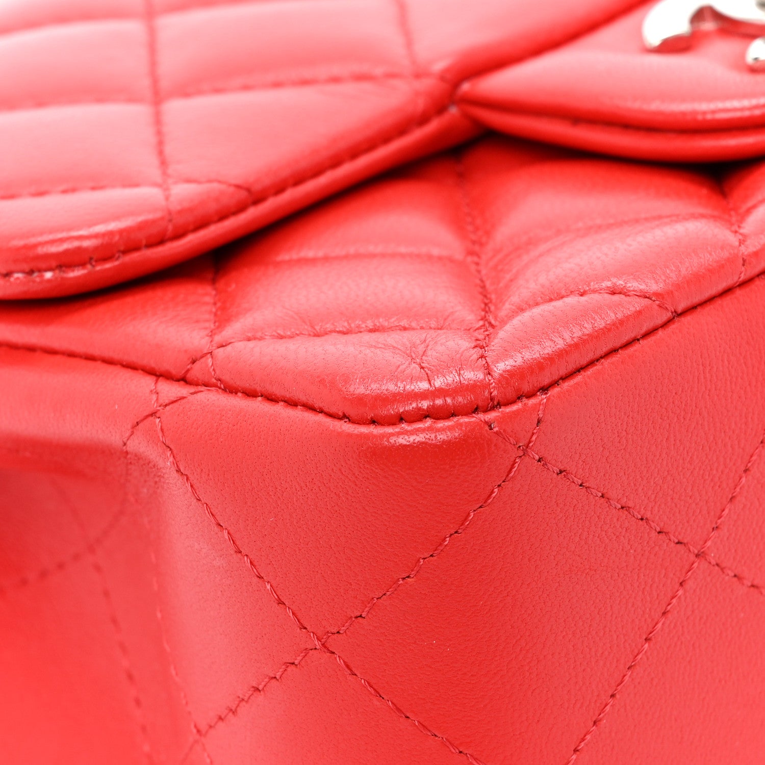 Chanel Lambskin Quilted Mini Square Flap Red 10 of 12