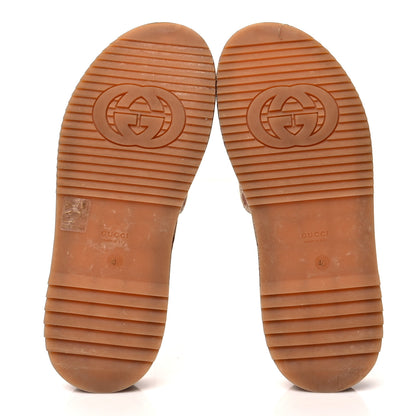 Gucci Canvas GG Monogram Angelina Platform Slide Sandals 40 Beige Ruggine 5 of 8
