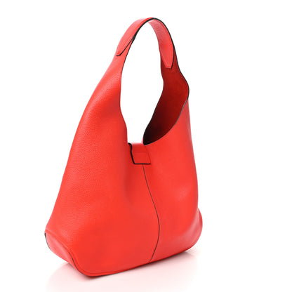 Salvatore Ferragamo Calfskin Gancini Margot Hobot Candy Apple Red 3 of 9