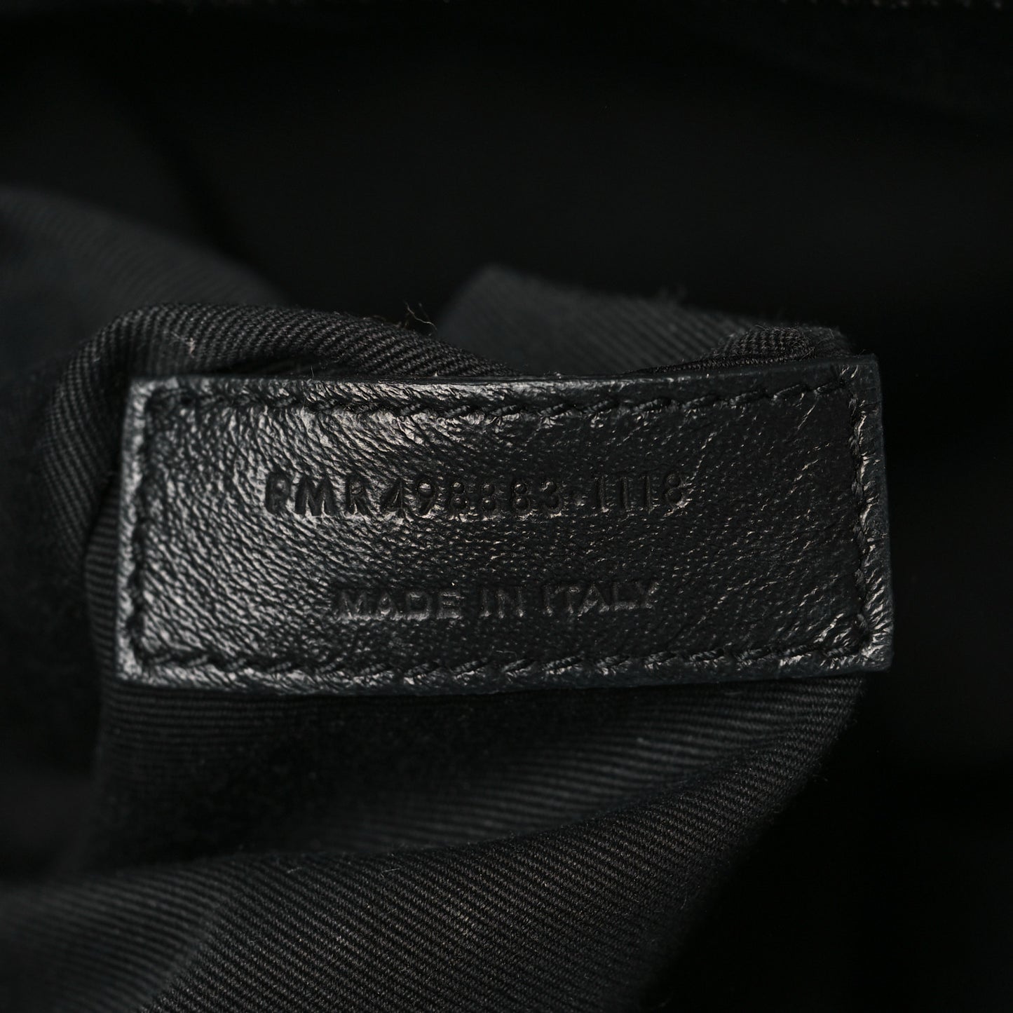 Crinkled Calfskin Matelasse Monogram Large Niki Chain Satchel Black