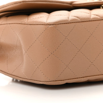 Chanel Caviar Quilted Small Double Flap Dark Beige 9 of 11