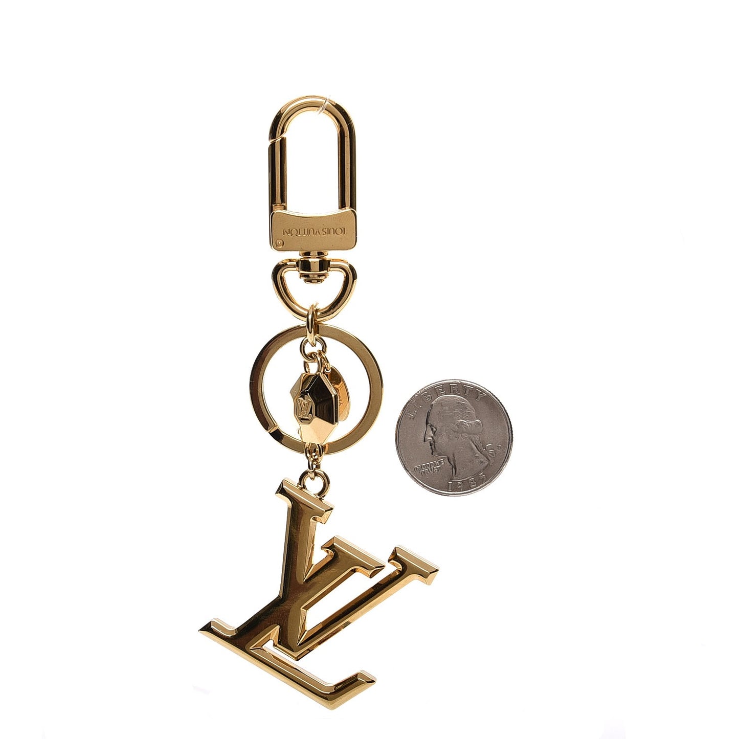 LV Facettes Bag Charm Key Holder Gold