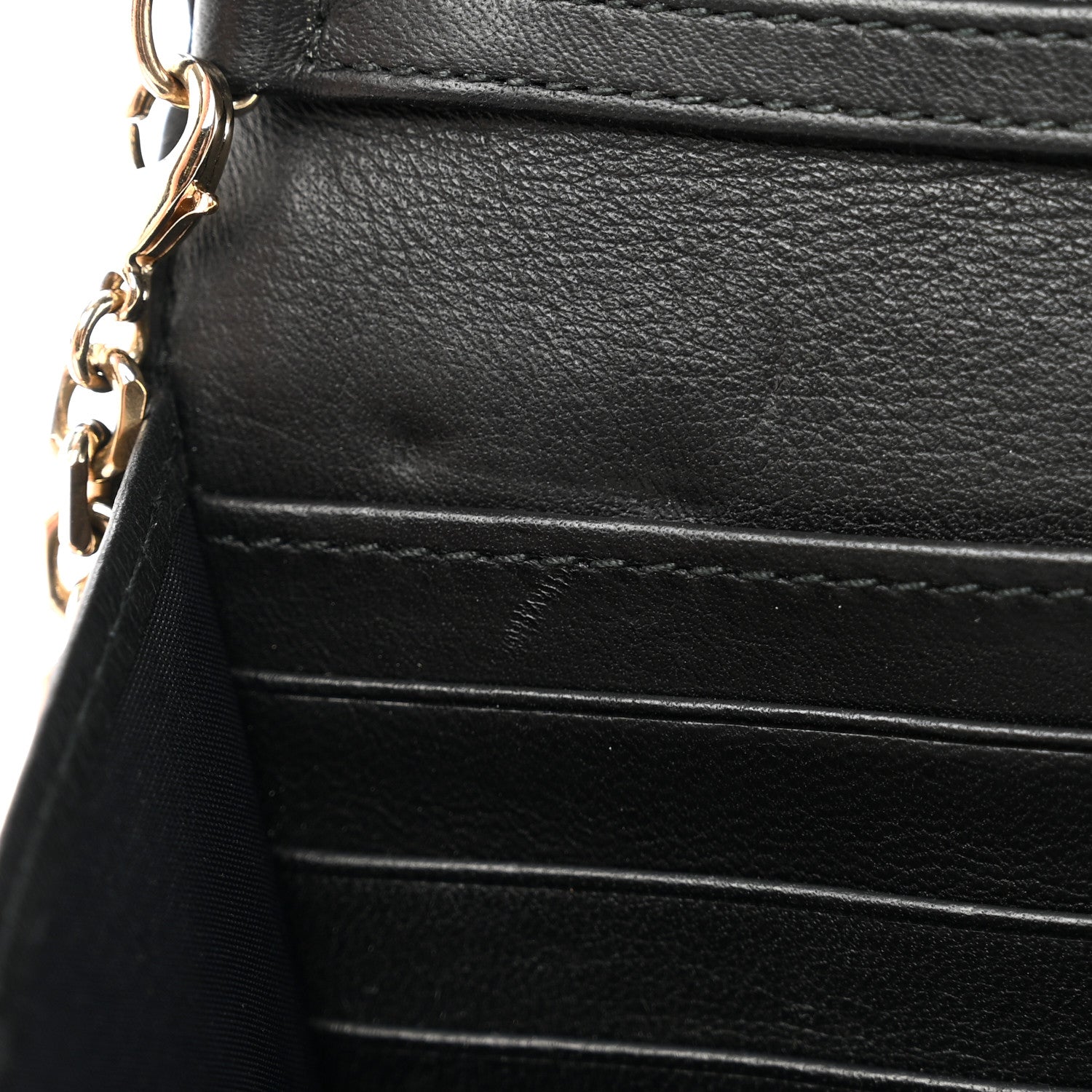 Christian Dior Patent Cannage Miss Dior Chain Wallet Black 10 of 11