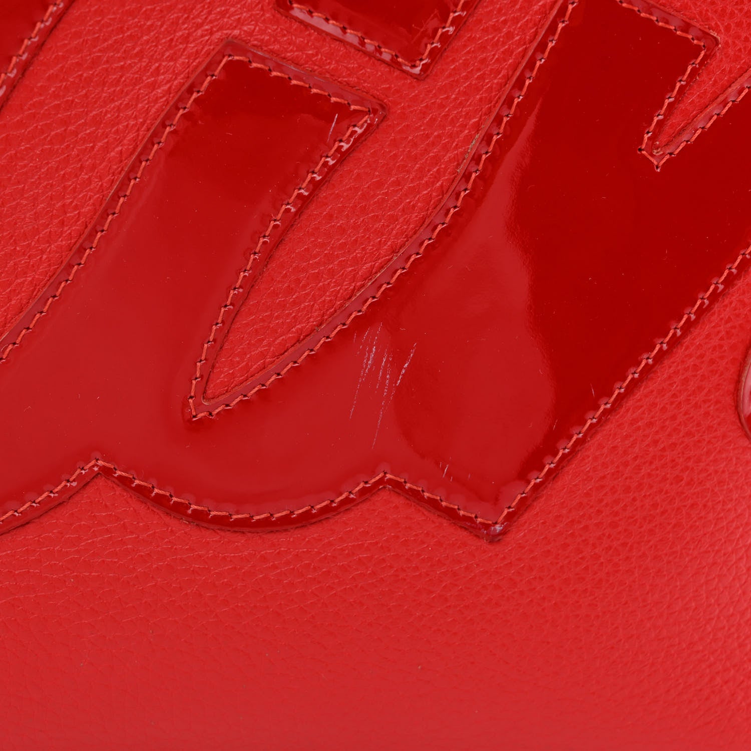 Christian Louboutin Calfskin Patent Logo Spikes East West Cabata Tote Red 17 of 20
